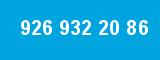 926 932 20 86 926 932 20 86